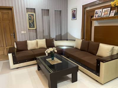 L Shape Sofa Set with Center Table – Excellent Condition (10/9)