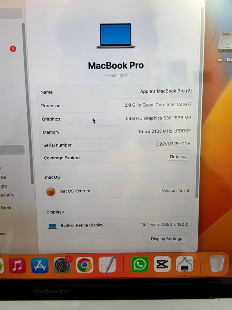 MacBook Pro 2017 5