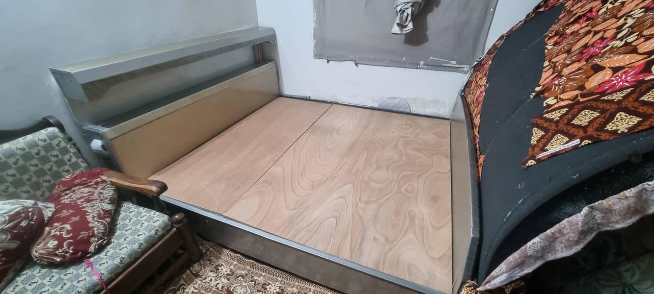 full size bed and side table 1