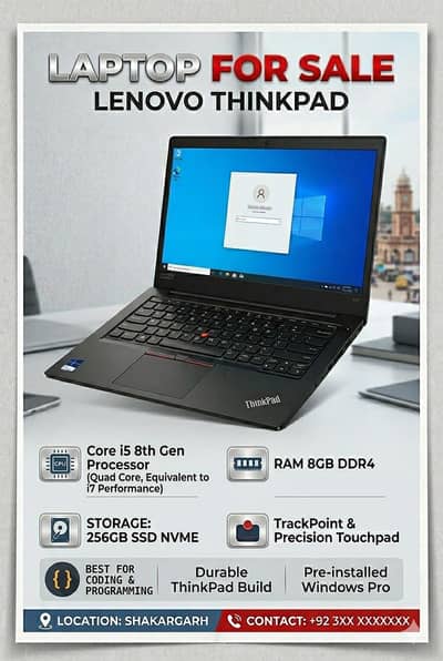 Lenovo ThinkPad E490 i5 8th gen (i7 equivalent)