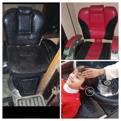 2 polre chairs and 1 washbasin stacher