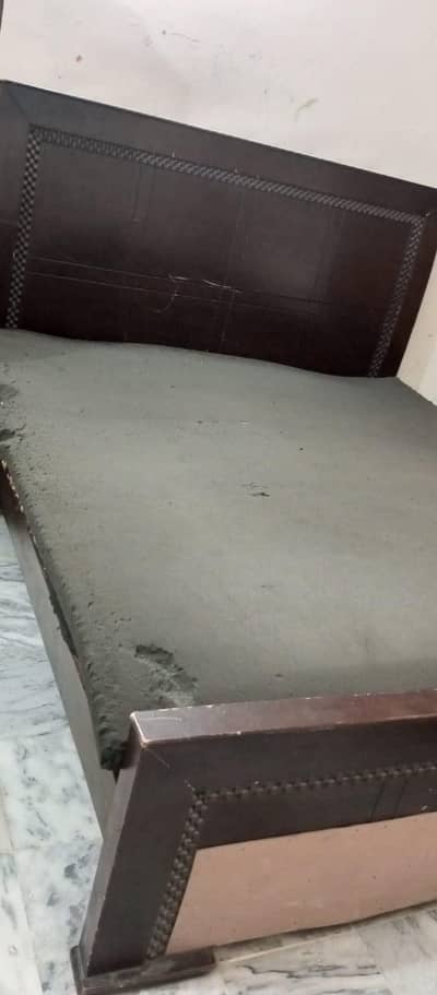 Double bed with 2 Tables and Mattress