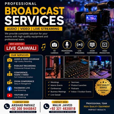 Professional Broadcast & Live Streaming Services