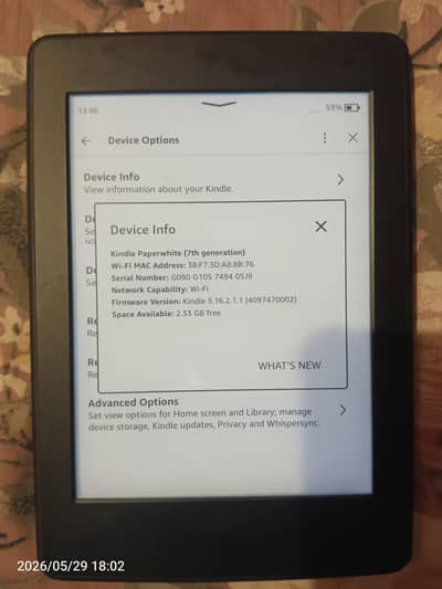 Amazon Kindle Paperwhite 7th generation