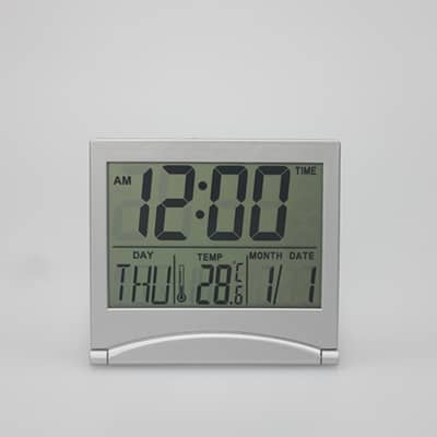 Ultra-Thin Digital Alarm Clock with Date & Temp Display