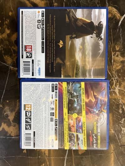 Used ps5 games ghost of yotei and crew motorfest