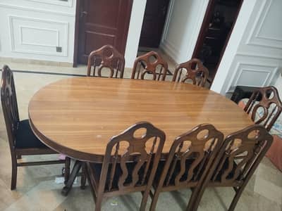 8 seater Dinning table with chairs for sale