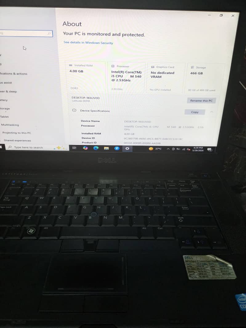Dell latitude E 6510 1