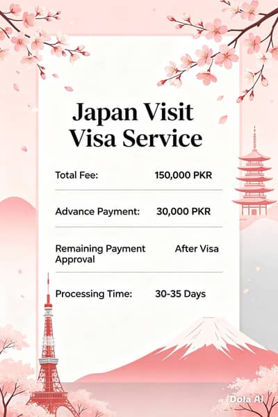 japan ka visit visa available on 150k