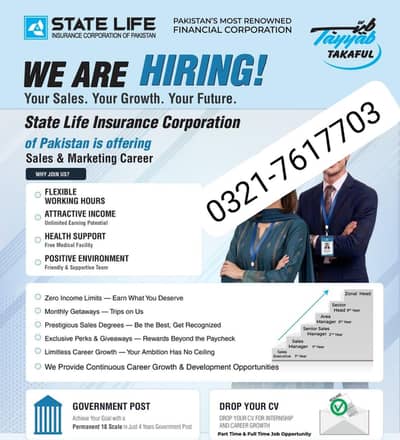 Sales Representative/State Life/Part time job/Sales job/Student job