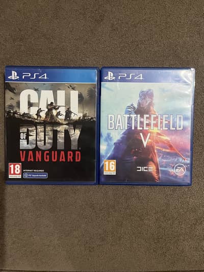 ALMOST NEW PS4 GAMES CALL OF DUTY VANGUARD AND BATTLEFIELD 5