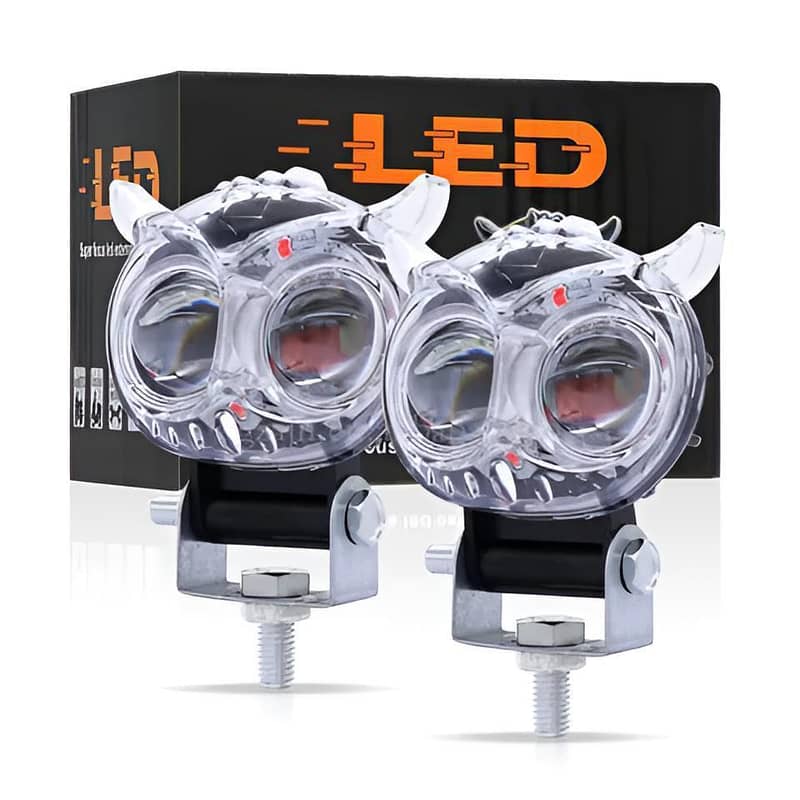 owl shape LED fog light for bike malti color 8 mode - Lighting - 1114947367