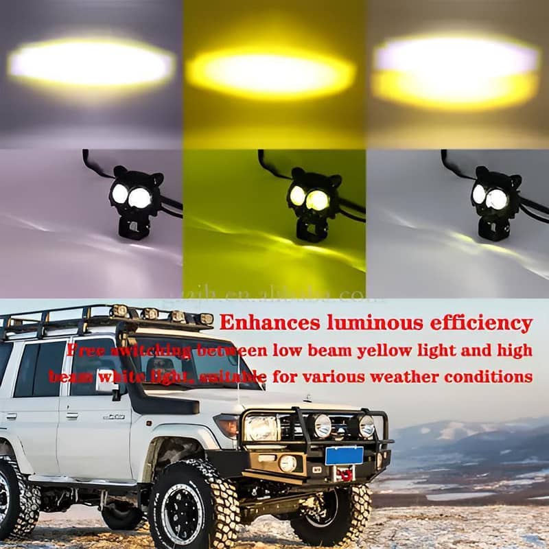 owl shape LED fog light for bike malti color 8 mode - Lighting - 1114947367