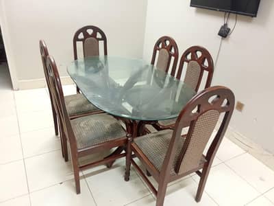Dining Table with Six Chairs