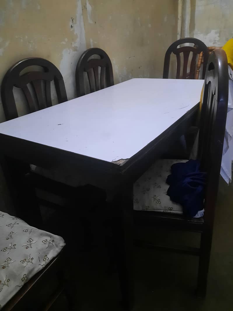 dining table with 6 chaor 2