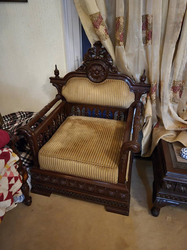 5 seater solid wood sofa set 1