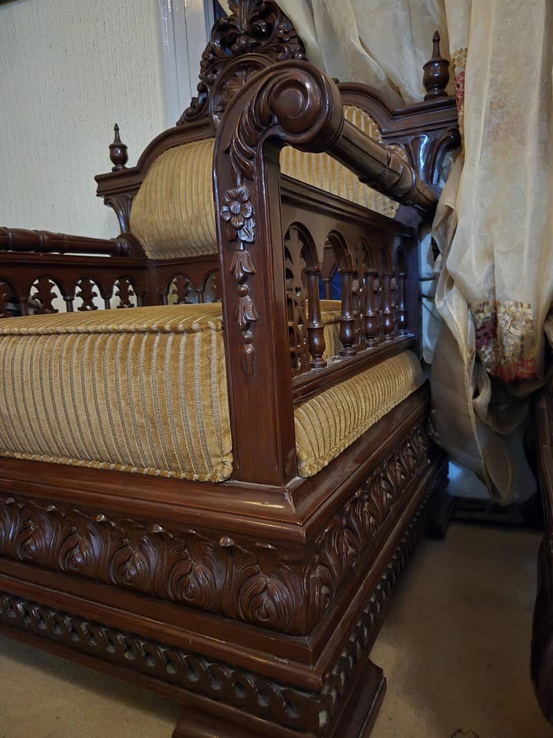 5 seater solid wood sofa set 2