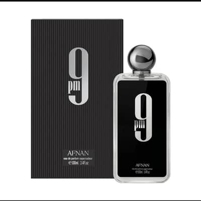 9 pm Afnan Perfume 100ml Unisex Alcohol-Free Black