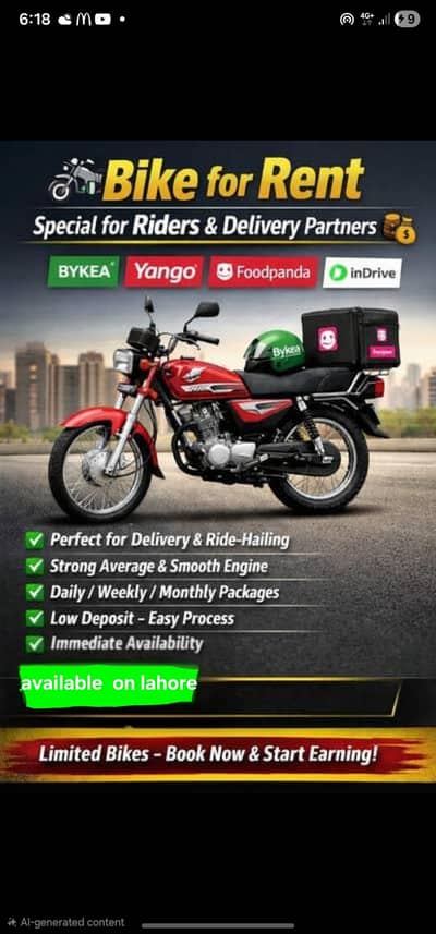 RENT BIKES AVAILABLE CALL FOR PRICE