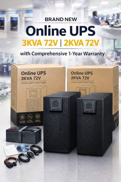 3KVA 2KVA Online UPS For Sale with 1-Year Warranty   Brand New