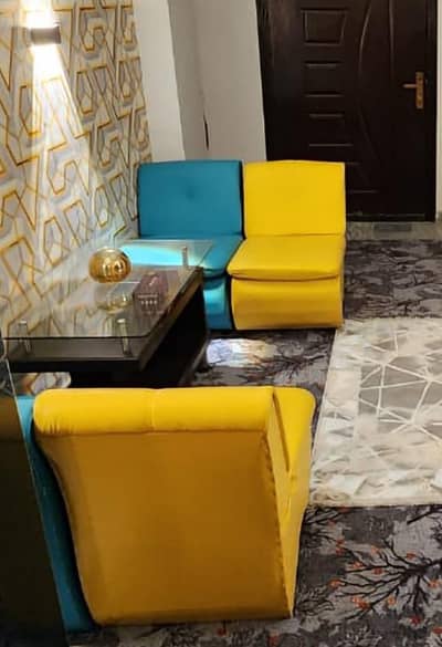sofas with wooden table