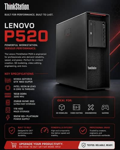 Lenovo p520 gamng and workstation RIG