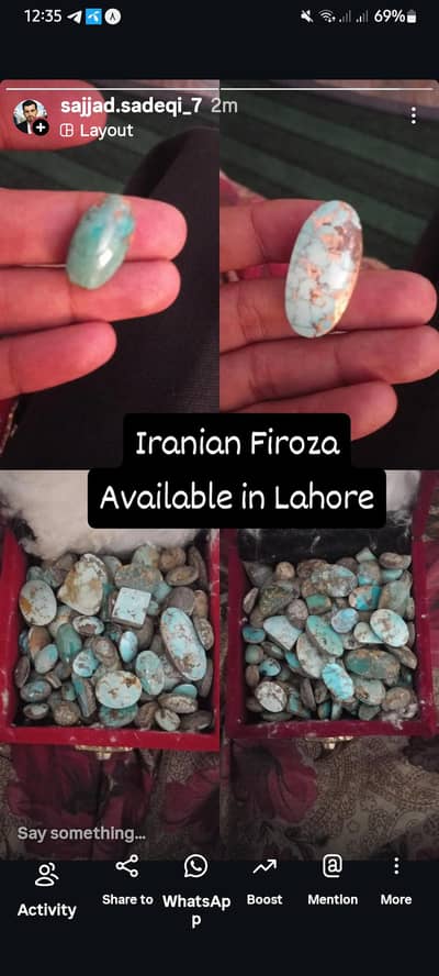 Irani Neyshaburi Feroza Orginal in any Size Available in Lahore