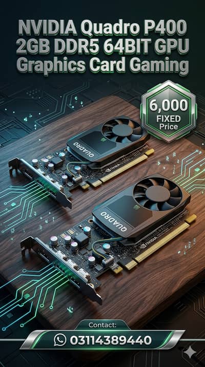 NVIDIA Quadro P400 2GB 6k - NVIDIA Quadro K1200 4GB 11k FIXED PRICE