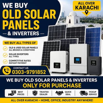 Old Solar Panels, Batteries & Inverters Buyer | 450W+ Solar Panels