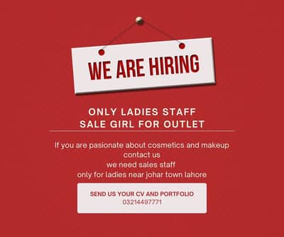 Sale Girl required