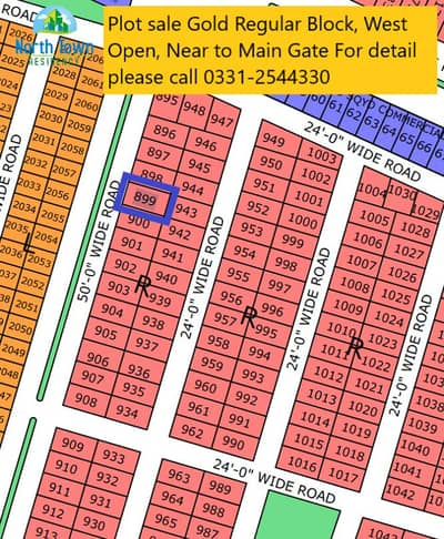 PLOT SALE IN NORTH TOWN RESIDENCY PHASE 1 GOLD BLOCK