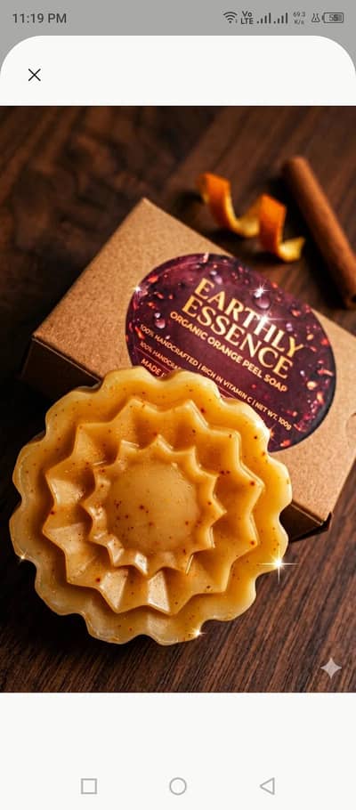 Earthly Essence Organic Orange Peel Soap – Handcrafted & Natural