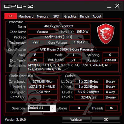 Ryzen 7 5800X | Corsair Vengeance RAM | MSI x470 Gaming Plus