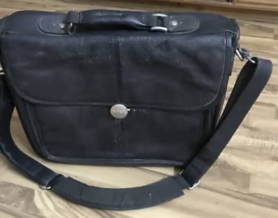 Pure Leather Laptop bag - Original Dell (WhatsApp 0300-5100393