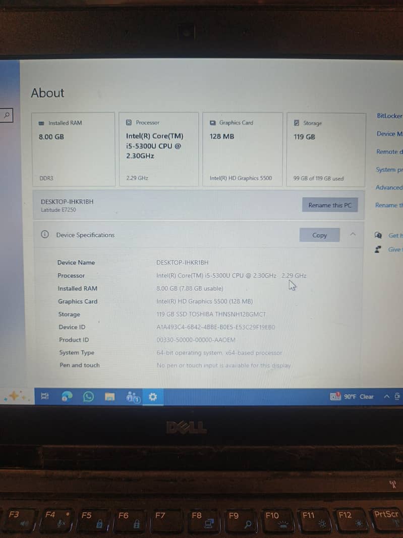Dell Latitude E7250 3