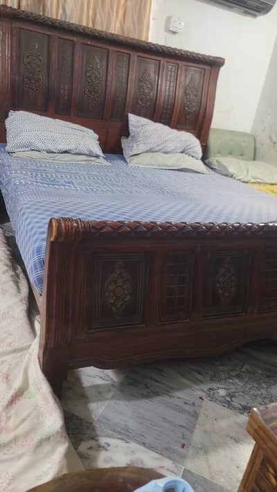 Wooden bed set