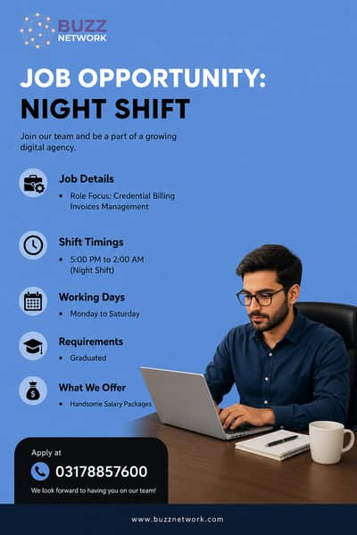 Hiring – Night Shift Credential Billing & Invoice Management Staff