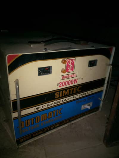 Simtech 20000 watts automatic stablizer for Main Load