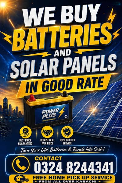 We buy used solar panels and batteries