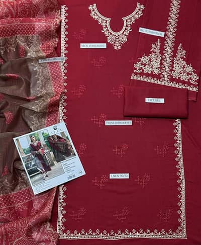 Brand new izel lawn suit with digital printed Shawl