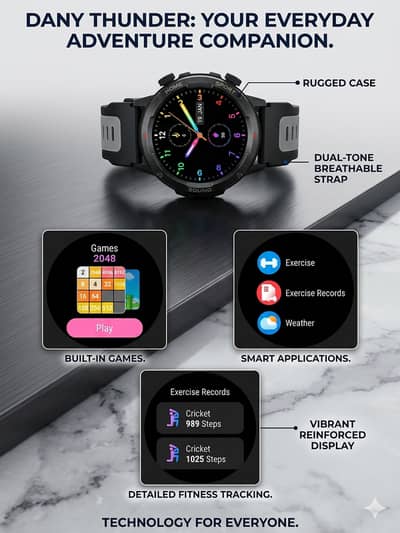 Dany Thunder Smartwatch - Box Pack Condition - With Warranty Card & A