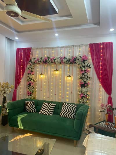 Dholki Mayyon Baat paki setup or Home Lighting decoration