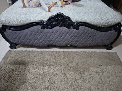 sheesham wood bed set with divider