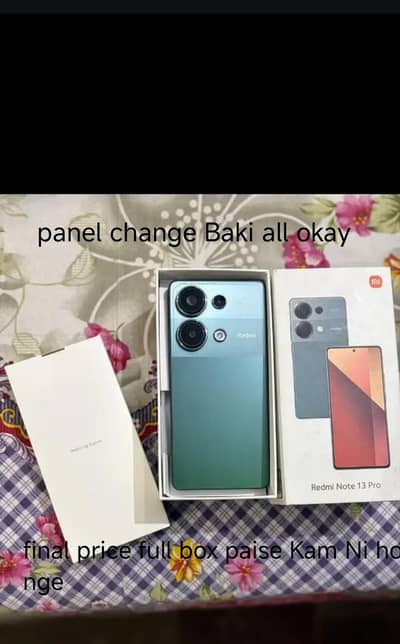 Xiaomi Redmi Note 13 Pro 12 256gp full box panel change