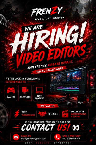 Hiring Remote Video Editors!