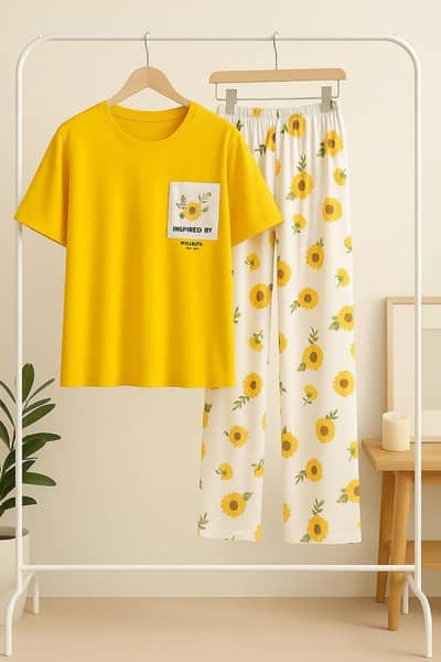 2 Pcs Summer Night Suit Collection 