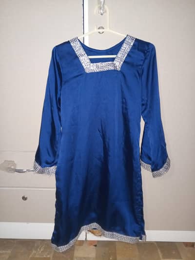 Royal Blue Silk Dress