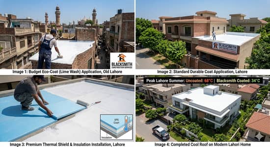 Cool Roof Coating & Heat Insulation Services - Blacksmith 03218920202