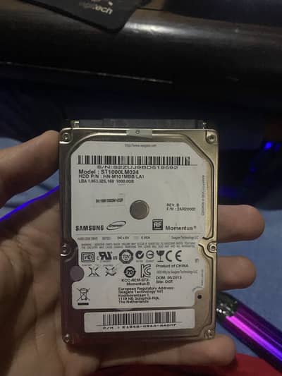 Laptop  1tb hard drive