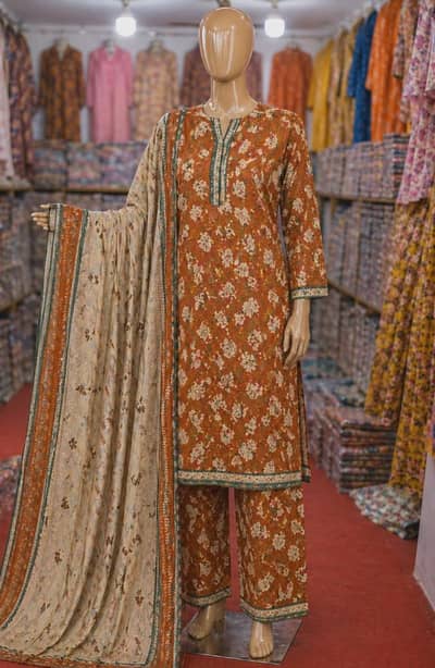 3PC Stiched printed Lawn